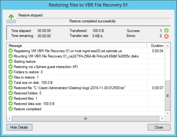 VBR File Recovery
